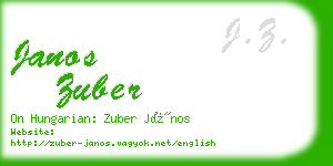 janos zuber business card